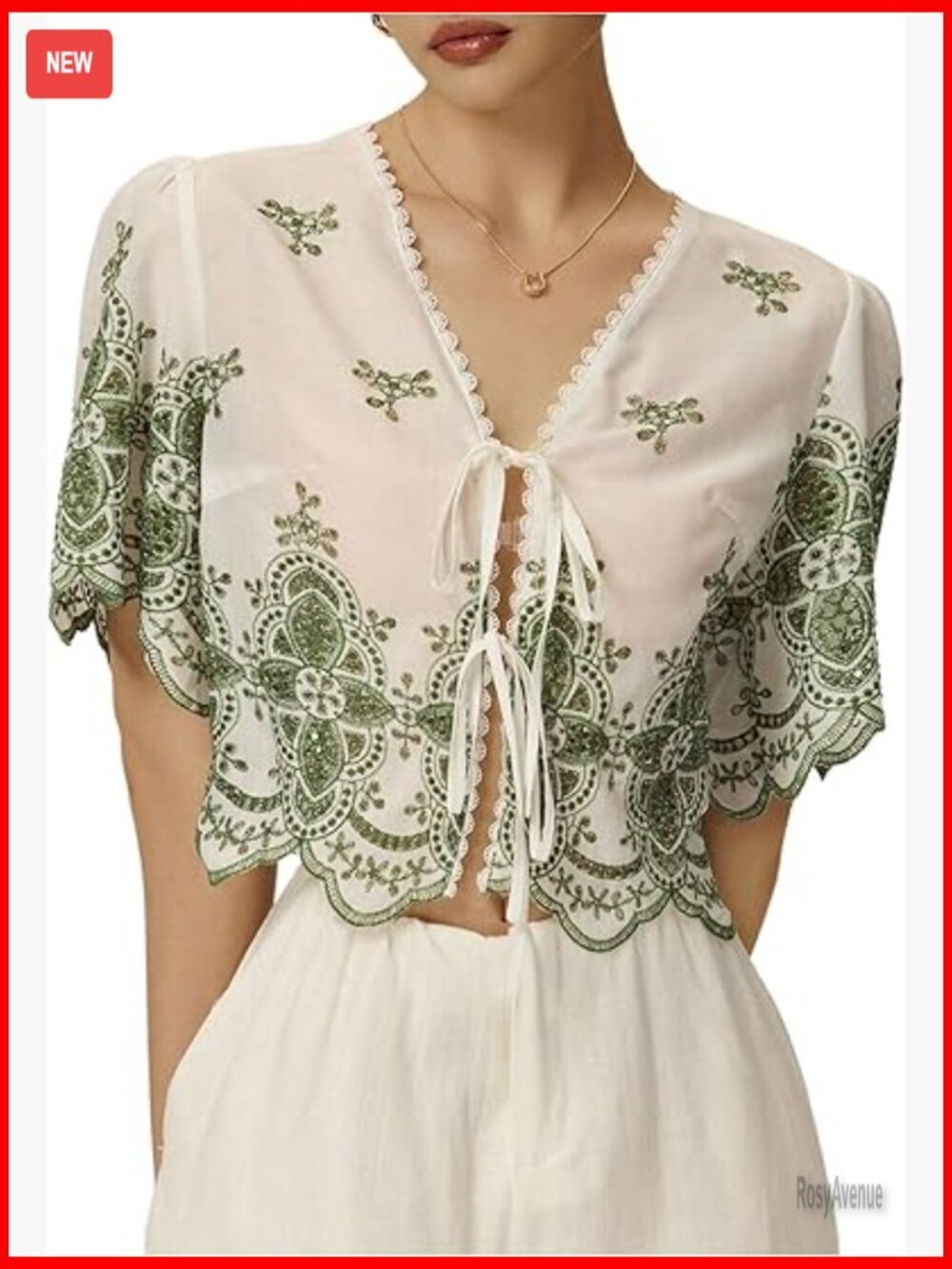 Crop Blouse V Neck Short Sleeve Summer Top